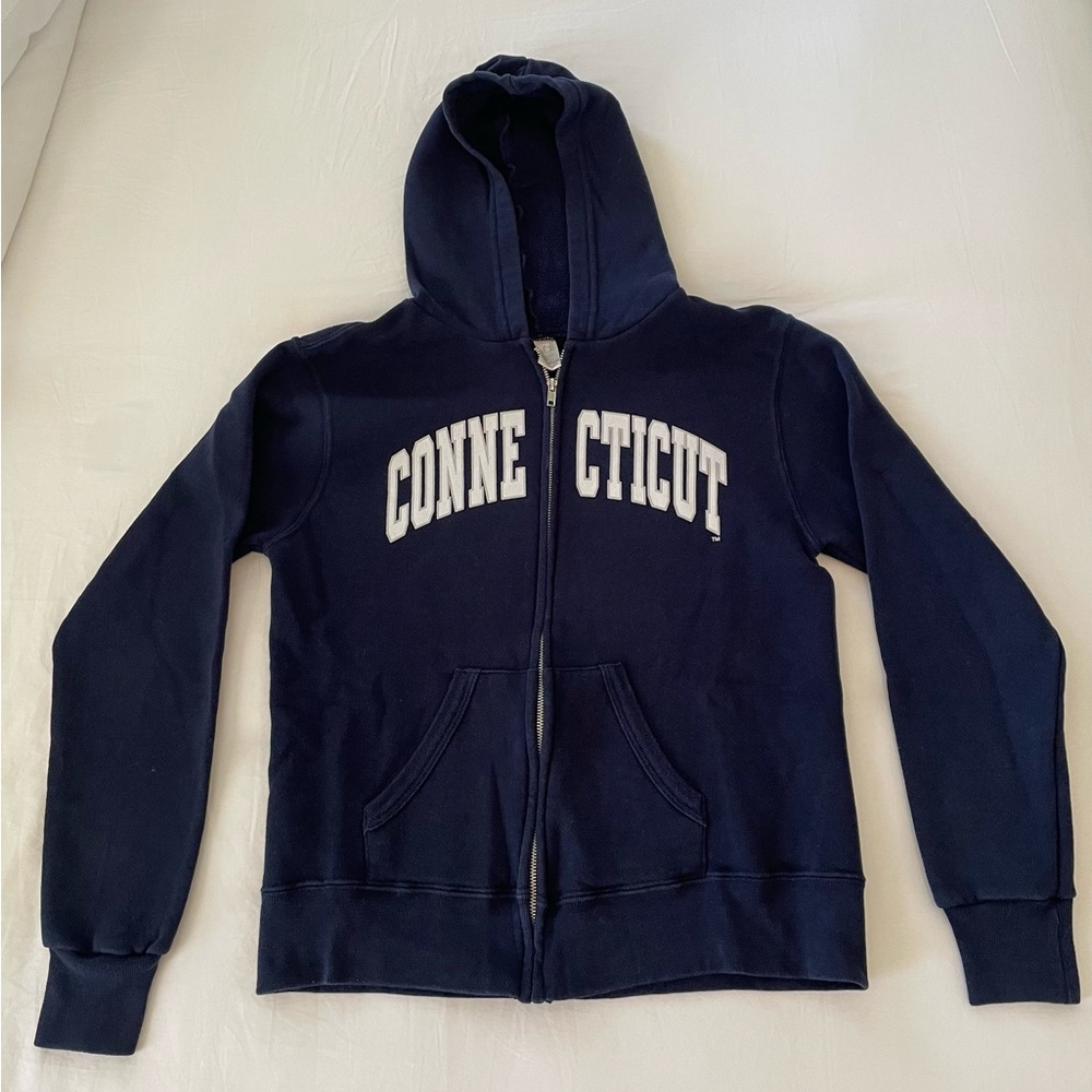 UCONN Navy Zip-Up Hoodie